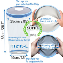 Load image into Gallery viewer, KEEFITT KT2115-L Adult Knee Wound Bandage Brace Cast Shower Cover Protector Waterproof Shower bag Reusable