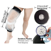 Load image into Gallery viewer, 76pcs KEEFITT KT1180-M1 Adult Knee Cast Cover for Shower Waterproof TPU Shower Bandage and Cast Protector for Knee Replacement Surgery, Wound, Burns Watertight Protection Reusable