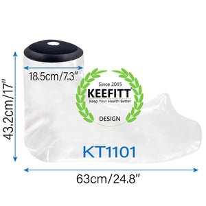 KEEFITT KT1101 Adult Arm Cast Shower Cover Waterproof, Watertight Bandage Shower Bag for Cast, Surgery and Wound Reusable