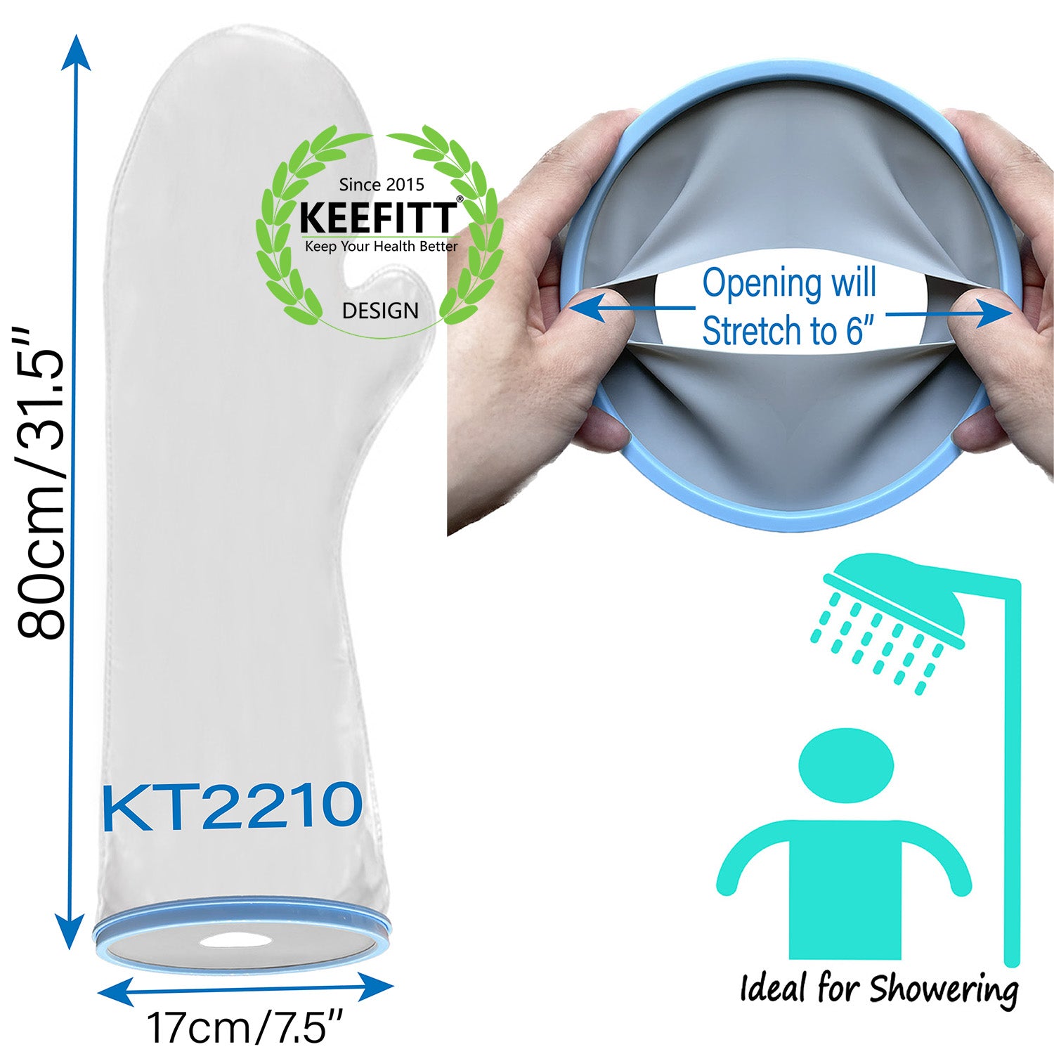 Medots Adult Half Arm Cover Protector for Shower-Reusable Medots Adult Half Arm Cover Protector for Shower-Reusable