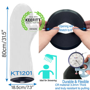 KEEFITT KT1201 Adult Arm Cast Shower Cover Waterproof, Watertight Bandage Shower Bag for Cast, Surgery and Wound Reusable