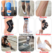 Load image into Gallery viewer, KEEFITT KT2015-EL Adult Full Long Leg Cast Cover for Shower Protector Waterproof Cast Shower Bag For Broken Leg Thigh Boot Wound Bandage Reusable