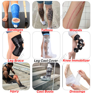 KEEFITT KT2015-EL Adult Full Long Leg Cast Cover for Shower Protector Waterproof Cast Shower Bag For Broken Leg Thigh Boot Wound Bandage Reusable