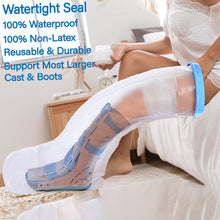 Load image into Gallery viewer, KEEFITT KT2015-EL Adult Full Long Leg Cast Cover for Shower Protector Waterproof Cast Shower Bag For Broken Leg Thigh Boot Wound Bandage Reusable