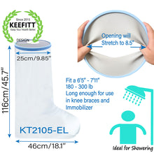 Load image into Gallery viewer, KEEFITT KT2015-EL Adult Full Long Leg Cast Cover for Shower Protector Waterproof Cast Shower Bag For Broken Leg Thigh Boot Wound Bandage Reusable