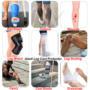 KEEFITT KT2105 Adult Full Leg Cast Cover Waterproof Shower Bandage bag 100% Reusable