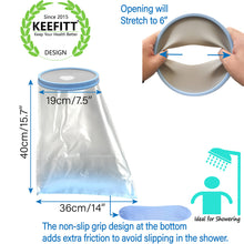 Load image into Gallery viewer, KEEFITT KT6102 Adult Foot &amp; Ankle Waterproof Foot Cast Cover for Shower Watertight Foot Protector