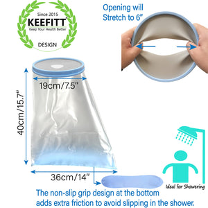 KEEFITT KT6102 Adult Foot & Ankle Waterproof Foot Cast Cover for Shower Watertight Foot Protector