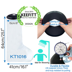 KEEFITT KT1016 Kids Leg Cast Cover for Shower, Waterproof Cast shower Protector bath cover for broken leg, knee, foot and ankle brace