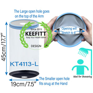 KEEFITT KT4113-L PICC Line Elbow Wound Cast Shower Cover Protector Cast Shower Bag for Bandage Reusable