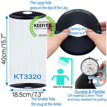 Load image into Gallery viewer, KEEFITT KT3320 Teenager Waterproof Knee Cast Shower Cover Protector,Watertight Bandage Shower Bag for knee Brace, Surgery and Wound Reusable