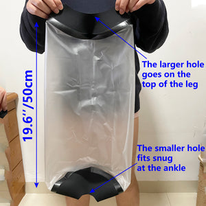 Adult Knee Cast Cover for Shower Normal Waterproof TPU Shower Bandage and Cast Protector for Knee Replacement Surgery, Wound, Burns Watertight Protection Reusable