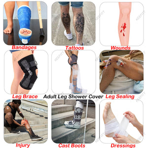 KEEFITT KT1190 Adult Full Leg Cast Cover Waterproof Shower Bandage bag 100% Reusable