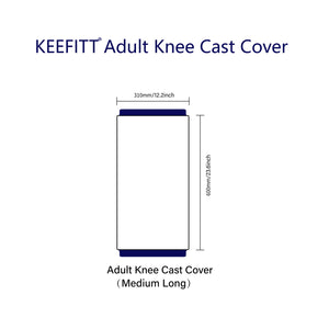 KEEFITT KT1184 Adult Knee Cast Cover for Shower Medium Long Waterproof Shower Bandage and Cast Protector for Knee Reusable Length 60cm